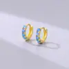 Ventas Directas de Fábrica Pendientes de Ópalo Iridiscente de Plata 925 Diseño Estilo Coreano Pendientes de Ópalo Microincrustados Joyería