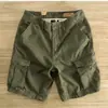 Pantalones cortos de herramientas transfronterizos para hombre Ami Kaji holgados, rectos, modernos, retro, lavados, con múltiples bolsillos, pantalones casuales para hombre