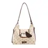 Bolsa de Tote Caricatura Estrella Cachorro Amarillo Linda para Niñas, Mochila Multifuncional, Gran Capacidad, para Estudiantes, Viajes Diarios