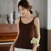 Camisole de Algodão Modal com Renda para Verão 2025 para Mulheres, Tamanho Plus Size Slim Fit, Adequado para Usar por Cima ou como Camada Base