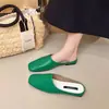 Zapatillas de Verano 2026 de Suela Blanda, Cómodas, de Moda, Nuevas, Versátiles, de Punta Cerrada, para Mujer, Sandalias Planas Cómodas de Punta Cuadrada