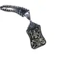 Colgante de plata pura S925 estilo chino taoísta de Zhao Gongming Dios de la Riqueza, collar versátil personalizado estilo chino nuevo vintage de los Cinco Dioses de la Riqueza