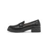 Mocasines Augu Shiden Marrones para Mujer 2026 Nuevo Otoño Estilo Británico Retro Zapatos Pequeños de Cuero Zapatos Negros para el Trabajo