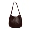 Bolso de Mano de Lujo con Textura Tejida Retro para Mujer 2026 Nuevo de Moda Bolso Grande de Hombro Único Bolso Tote Versátil de Mano