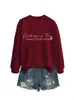 Gentileza é grátis Amazon eBay site independente moletom casual confortável feminino gola redonda manga longa para comércio exterior