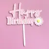 Nueva Decoración para Pastel de Cumpleaños de Acrílico de Doble Capa Estilo Copyright Ins Niño y Niña Feliz Cumpleaños Inserto para Pastel