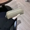 Diseño Original, Bolsa de Almacenamiento de Cuero de Vaca de Primera Capa Cosida a Mano, Estuche para Lápices, Bolso de Mano, Moderno, Gran Capacidad, Estilo Dopamina, Minimalista