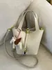 Diseño Minimalista de Color Sólido de Nicho Bolso Cubo de Gran Capacidad Bolso de Mano Dulce Elegante de Gama Alta Bolso de Moda para Madre e Hija
