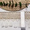 Venta directa del fabricante: Estilo Étnico Bordado con Borlas Encaje Bohemio Cinturón Dobladillo de Falda Hilo de Algodón Flecos de Borla Encaje