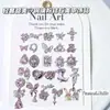 Acessórios para Nail Art Zircônia Rosa Laço Coração Lua Forma Irregular Multicategoria Cobre Incrustado Zircônia Decoração de Unha de Luxo Leve