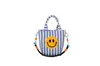 Bolso de Hombro Único Rayado con Cara Sonriente Bolso para Madre y Bebé Bolso Cruzado de Gran Capacidad Bolso de Mano Casual Artístico Lindo para Estudiante