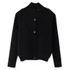 Venta al por mayor transfronteriza de AliExpress 2026 Estilo europeo y americano Moda Suelto Botones Cardigan de punto de cuello alto Para mujer M6123