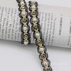 Em estoque 1,3 cm de largura de seda de ouro Diamante Pérola fita laço Chanel estilo roupas carcela colarinho acessórios decorativos