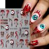 Stickers para uñas transfronterizos en relieve 5D estéreo de Halloween calavera araña hueso stickers para uñas al por mayor uña uña