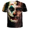 Camisa de manga corta con estampado 3DT informal de moda para hombre y mujer con temática de payaso de película transfronteriza de Amazon 2023