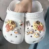 Fofo Panda Palito de Sorvete Sapatos Furados Charms para Sapatos Decoração Sandálias DIY Chinelos Charms para Sapatos Acessórios