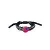Pulseira Naruto Sharingan Unissex Trançada Acessórios Periféricos de Anime Estilo Casal Pingente Substituível