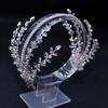 Comércio exterior strass cocar noiva vestido de noiva acessórios de cabelo pressão aro cabelo modelagem headband banda de cabelo artesanal DZ071