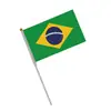 Fornecimento transfronteiriço: Bandeira de mão do Brasil 14x21cm, Bandeira de mão do Brasil, Bandeira brasileira, poliéster