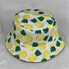 Sombrero de Pescador Vintage Estampado Multicolor Doble Cara para Niños Estudiantes para Exterior Combinable Patrón de Frutas Personalizado Protección Solar Sombrero de Cubo