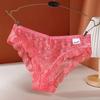 Braguitas de Encaje para Mujer Braguitas de Cintura Pura Transpirables sin Marcas para Mujer Braguitas Triangulares de Malla Hueca Sexy para Mujer con Entrepierna de Algodón
