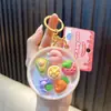Mini Frutas Simuladas Comida Brinquedo Whac-A-Mole Chaveiro Estudante Brinquedo Educativo Chaveiro Alívio de Estresse Pequeno Presente Venda por Atacado