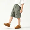Pantalones Cortos Estilo Ropa de Trabajo para Niños, Nuevos Pantalones Cortos Finos de Moda Verano 2026 para Niños, Pantalones Casuales de Cinco Puntos para Niños Pequeños
