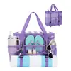 Feihong Bolsa de Praia de Rede Transfronteiriça Grande Capacidade Bolsa Tote de Ombro de Viagem para Praia com Zíper e Múltiplos Bolsos Bolsa de Praia