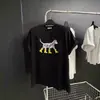 Camiseta Trendy Estilo Americano de Manga Curta para Mulheres, Novo Modelo de Verão 2026, Estampa Divertida de Cachorro, Top Soltinho Preto