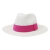 Aliexpress Amazon Sombrero de Paja Jazz Nuevo Primavera y Verano Hombres y Mujeres Exterior Playa Protección Solar Sombrero Rojo Rosa Cinturón Decorativo