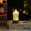 Lâmpada de Vela Luminosa de Natal Lâmpada a Óleo Lâmpada de Vento Criativa Pequena Luz de Noite Enfeites de Mesa Presente de Natal para Crianças Decorações