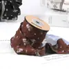 Estilo coreano pequeno fresco suave chiffon floral dupla face com acessório de grampo de cabelo para adorno de cabeça acessório de vestuário laço de fita feito à mão