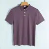Camisa Polo Personalizada de Algodão Mercerizado com Amônia Líquida Frente e Verso Camiseta Masculina de Algodão Pima Manga Curta Business Polo Masculino de Alta Qualidade