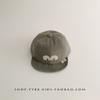 Ins Korean Letter Baby Hat Primavera e Outono Sunshade Cap à prova de vento Outono e Inverno Boné de beisebol quente para meninos e meninas