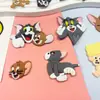 Accesorios para Zuecos DIY Tom y Jerry Flor para Zapato Hebilla de Zapato de Goma Suave Hebilla Decorativa Parche para Funda de Teléfono Móvil