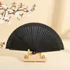 Abanico Plegable Clásico Liso Español al por Mayor Estilo Minimalista Moderno Color Sólido Madera Abanico Plegable Pequeño Regalo Publicidad