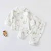 Conjunto de Manga Larga para Recién Nacido Algodón Puro Pantalón con Broches en la Entrepierna Sin Huesos Capa Base Primavera/Otoño Ropa Separada para Bebé de 0 a 1 Año
