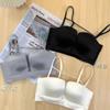 Liquidación 511 Set Sujetador Push-Up Inalámbrico Strapless Satín Sin Costuras con Copas de Cuatro Esquinas para Mujer, Uso Bidireccional Hermoso Espalda Sujetador