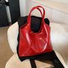 Bolsa Feminina Niche Nova com Laço Estilo Coreano Simples para Roupa de Trabalho Bolsa de Ombro Literária Bolsa Tote Axilar de Grande Capacidade para Mulheres