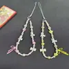 Menina Filhote Original West Highland Laço Ins Contas ccd Corrente para Celular Lanyard de Câmera Pingente de Corrente DIY