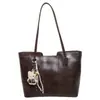 Bolso Tote Retro Transfronterizo Bolso de Mujer 2026 Nuevo Elegante Versátil Simple para Viajes Diarios Gran Capacidad Bolso de Hombro Único