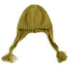Nuevo Gorro de Punto Liso Lindo Estilo Coreano del Hermano Gato Que Hace que la Cara se Vea Más Pequeña, Gorro Cálido de Invierno para Proteger los Oídos