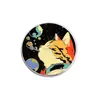 Ilustración Estética Gato Animal Broche Insignia de Metal Accesorios para Ropa Pines de Solapa Patrón Geométrico Redondo Venta al por Mayor de Fábrica