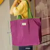 Bolsa de compras ecológica, bolsa de hombro plegable tipo tote, bolsa portátil para la compra del supermercado, gran capacidad, en stock, disponible para dropshipping