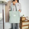 Liquidación Bolsa de Lona Bolso de Hombro para Mujer Otoño e Invierno Bolso de Mano de Gran Capacidad Bolso Escolar para Estudiante Bolsa de Tela Bolsa de Compras