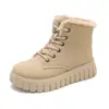 ZY12280 Sapatos de Algodão Femininos Inverno 2026 Estudante Cano Alto Com Pelúcia Espessada Sapatos Femininos Esportivos Grandes de Algodão Neve Sapatos de Inverno