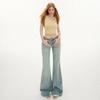 Pantalones acampanados de cintura baja estilo retro americano y YC para chica sexy, ajustados, combinables, para primavera y verano, para mujer y pantalones largos
