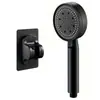 Cabezal de Ducha Presurizado Negro Aspersor de Ajuste de Cinco Velocidades Baño Ducha Calentador de Baño Set de Cabezal de Ducha de Lluvia Presurizado
