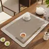 Alfombrilla Drenante para Encimera de Cocina Alfombrilla Absorbente de Tierra de Diatomeas Baño Lavabo Antideslizante Sin Lavado Alfombrilla de Control de Agua