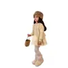Ropa para niños: vestido para niña con top de encaje de punto y combinación de tela satinada, 26 primavera/otoño nuevo comercio exterior ropa infantil